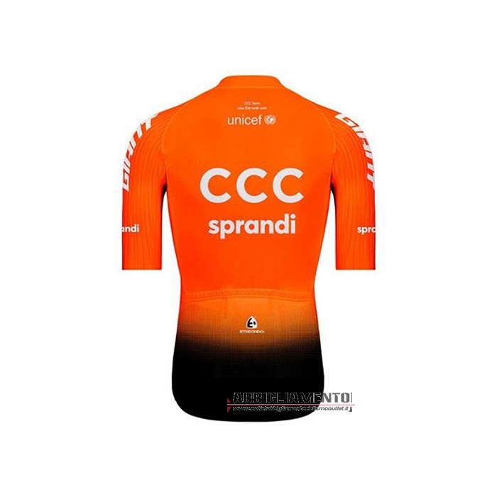 Abbigliamento CCC Sprandi 2020 Manica Corta e Pantaloncino Con Bretelle Arancione Nero - Clicca l'immagine per chiudere